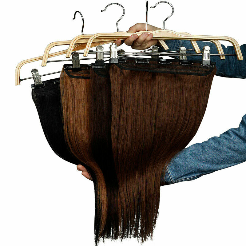 One Piece Softs Thick Real Hair Extensions Clip In Human Hair Weft 3/4 Full Head