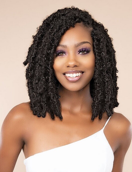Janet Collection Synthetic Crochet Braid Hair 3X BUTTERFLY LOCS 10″12″14″