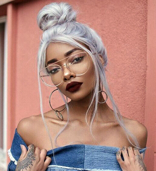 Silver Grey Wig Long Natural Wave Hair Anime Cosplay HalloweenFull Wigs New US