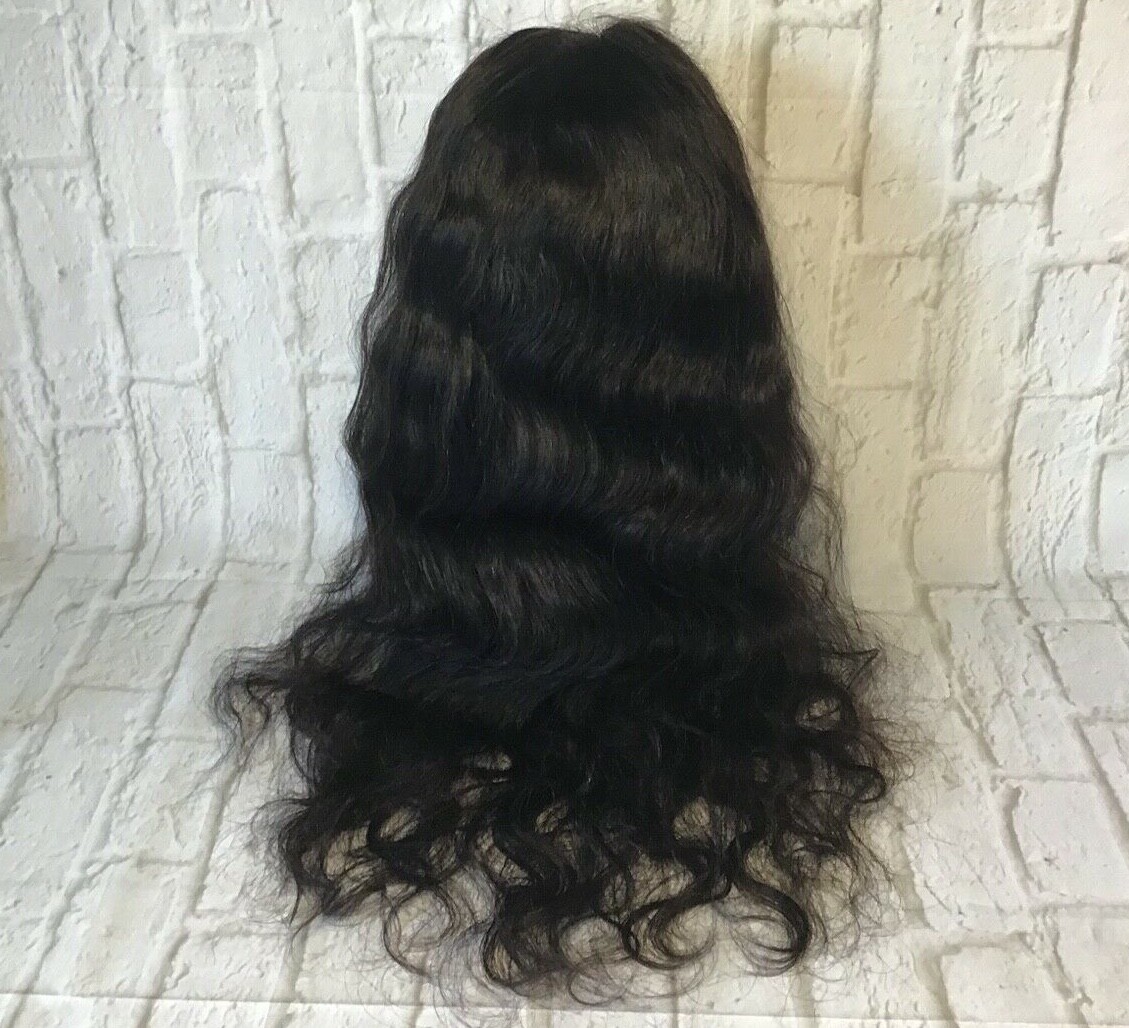 BEEOS – 360 LACE FRONTAL WIG – 100% HUMAN HAIR – WAVE – PRE PLUCKED – 22 INCH