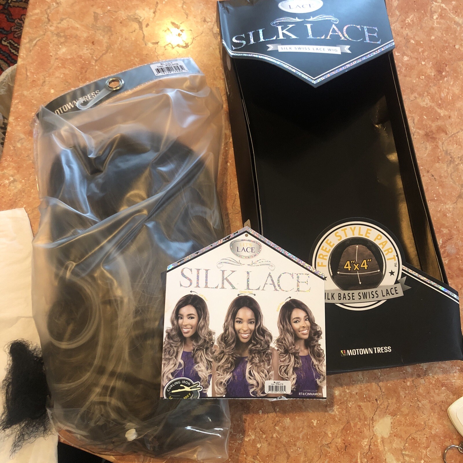 Silk lace sl.Lily a wig freestyle part Silk Base Swiss Lace