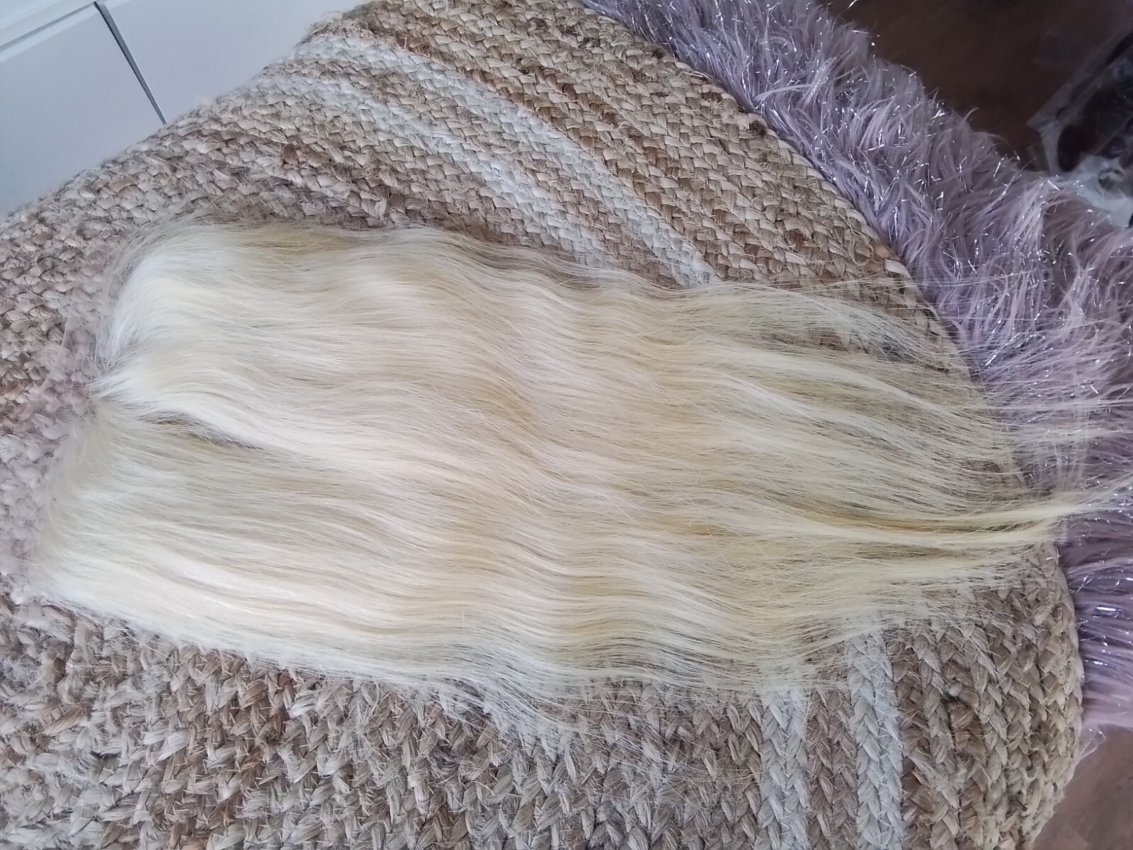 12A 18″ RUSSIAN HUMAN HAIR STRAIGHT PURE BLONDE 613# 7X7 WIDER LACE CLOSURE 90g