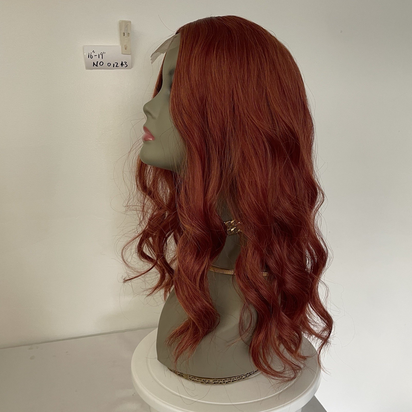 WIG. NO01243 (16-19 inch)one size adjustable elastic band.