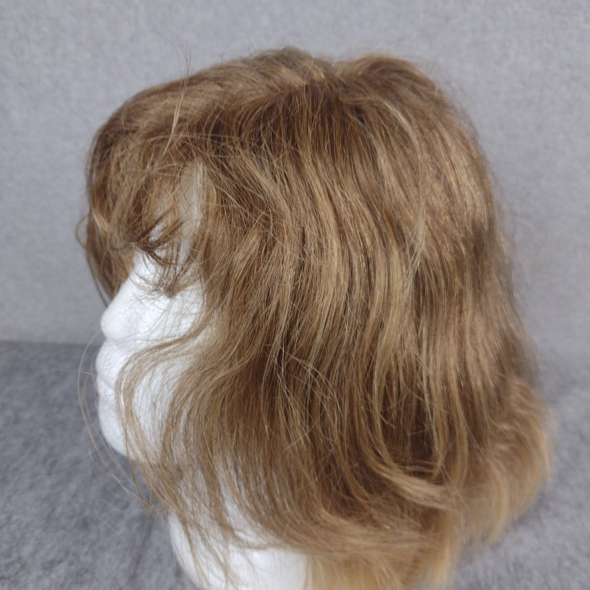 Woman’s Blonde Wig Georgie Human Hair Blend Wig Auburn Wavy GIA # 500