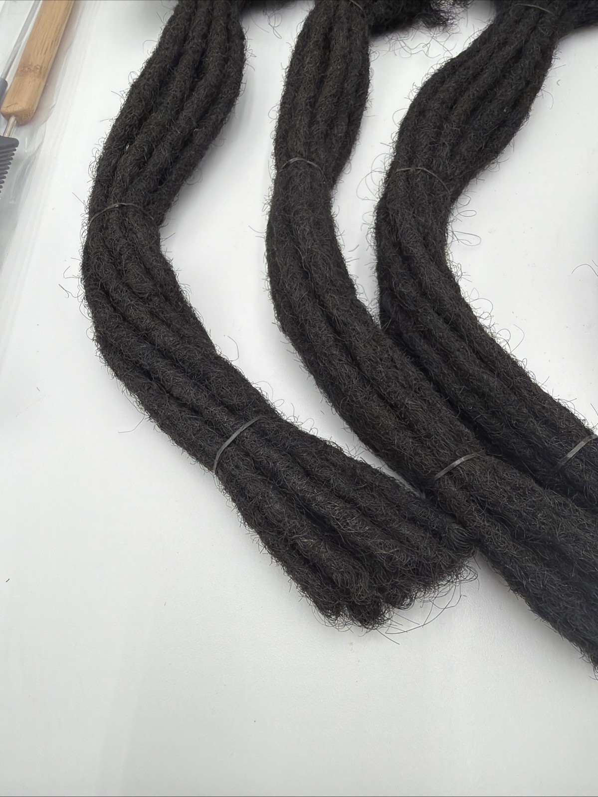 DAIXI 10″ Human Hair Dreadlock Extensions 40 Strands 0.6cm Handmade