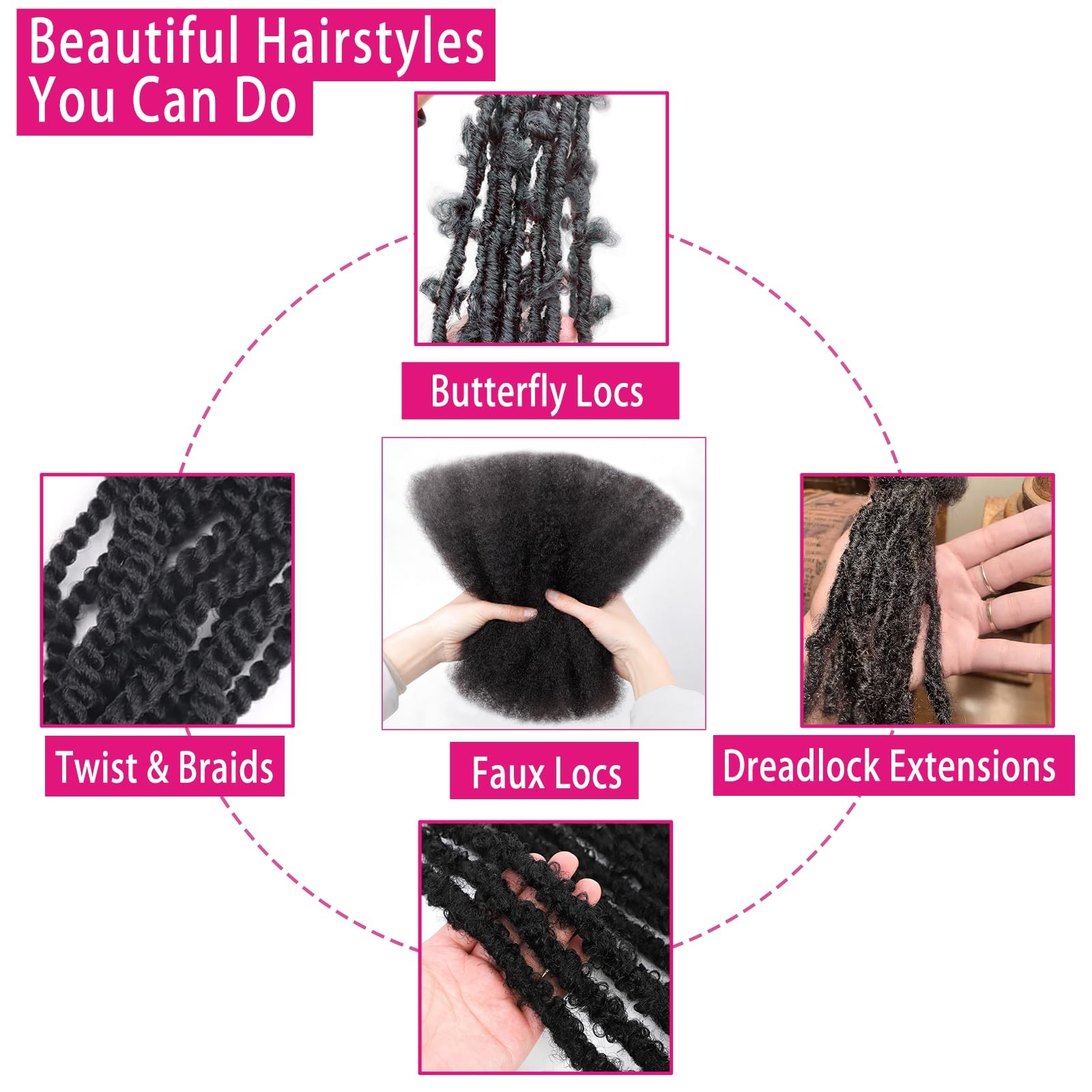 Afro Kinkys Bulk Human Hair For Braiding Afro Kinky-Curly Human Hair Bulk For Mi