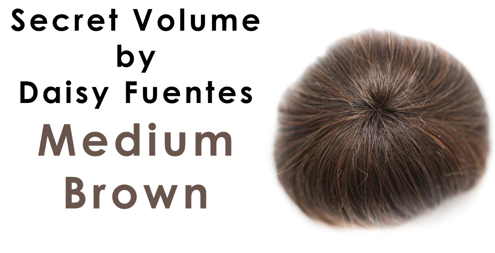 Secret Volume Hair Topper Daisy Fuentes Wig Beauty Glamour Elegant Medium Brown
