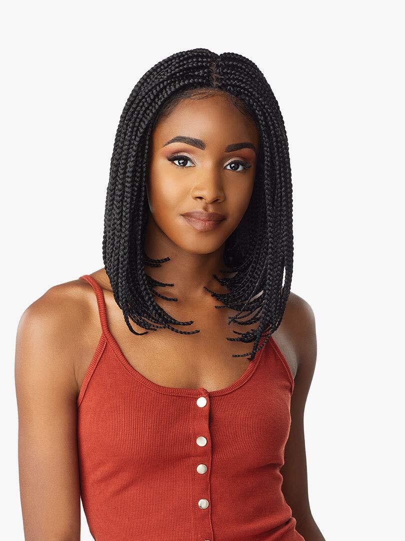 13×4 Hand Braided Lace Front Wig BOX BRAID BOB Wigs Black Braided Wigs for Women