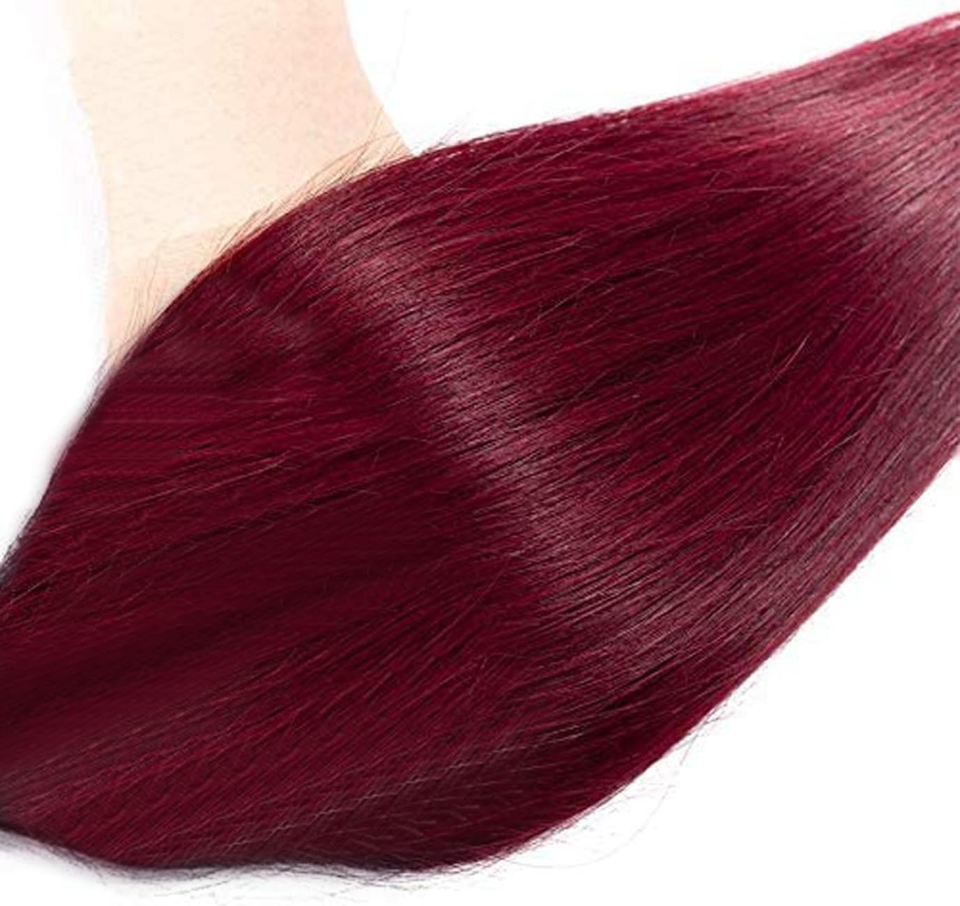 Xddnamei Augfst Virgin Weave Human Hair Bundles 300G 99J-Burgundy-Straight Wave