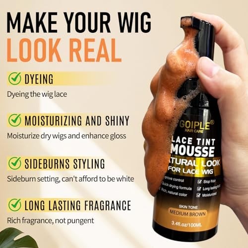 Lace Glue Kit Complete Set with Tint Mousse Melting Spray Wig Installation