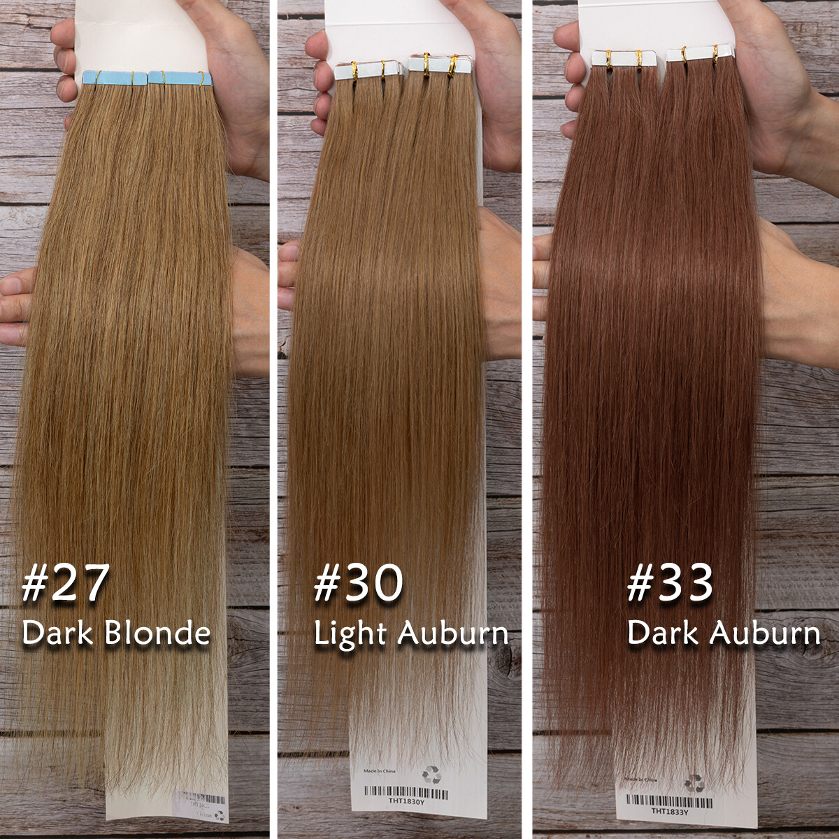 OMBRE Tape In Real 100% Remy Human Hair Extensions Skin Weft FULL HEAD Invisible