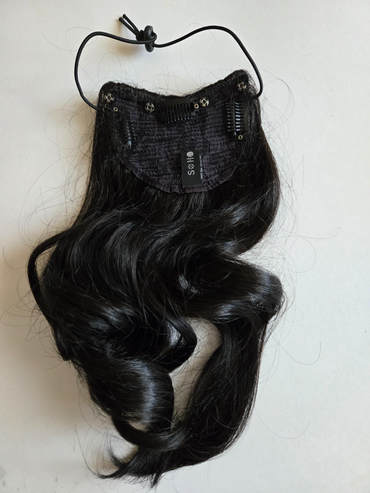 Soho Style Curled Cap with Clips and Drawstring Dark Brown