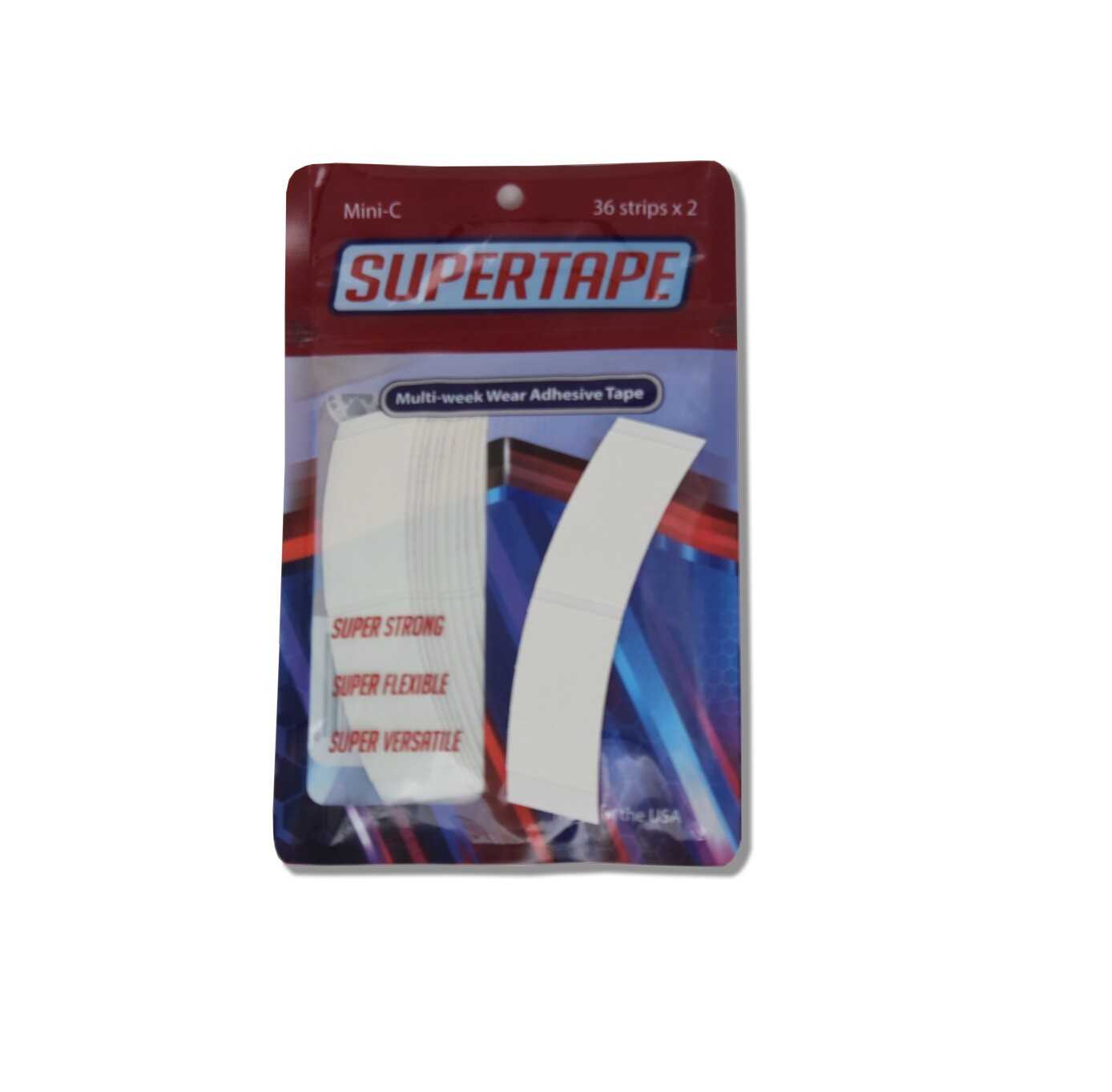 SUPERTAPE MINI ” C ” CONTOUR HAIRPIECE TAPE ~ 72 STRIPS ~ LACE FRONT WIGS