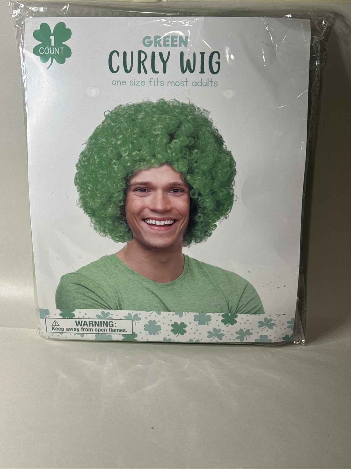 Green Curly Wig One Size fits Most New in Bag