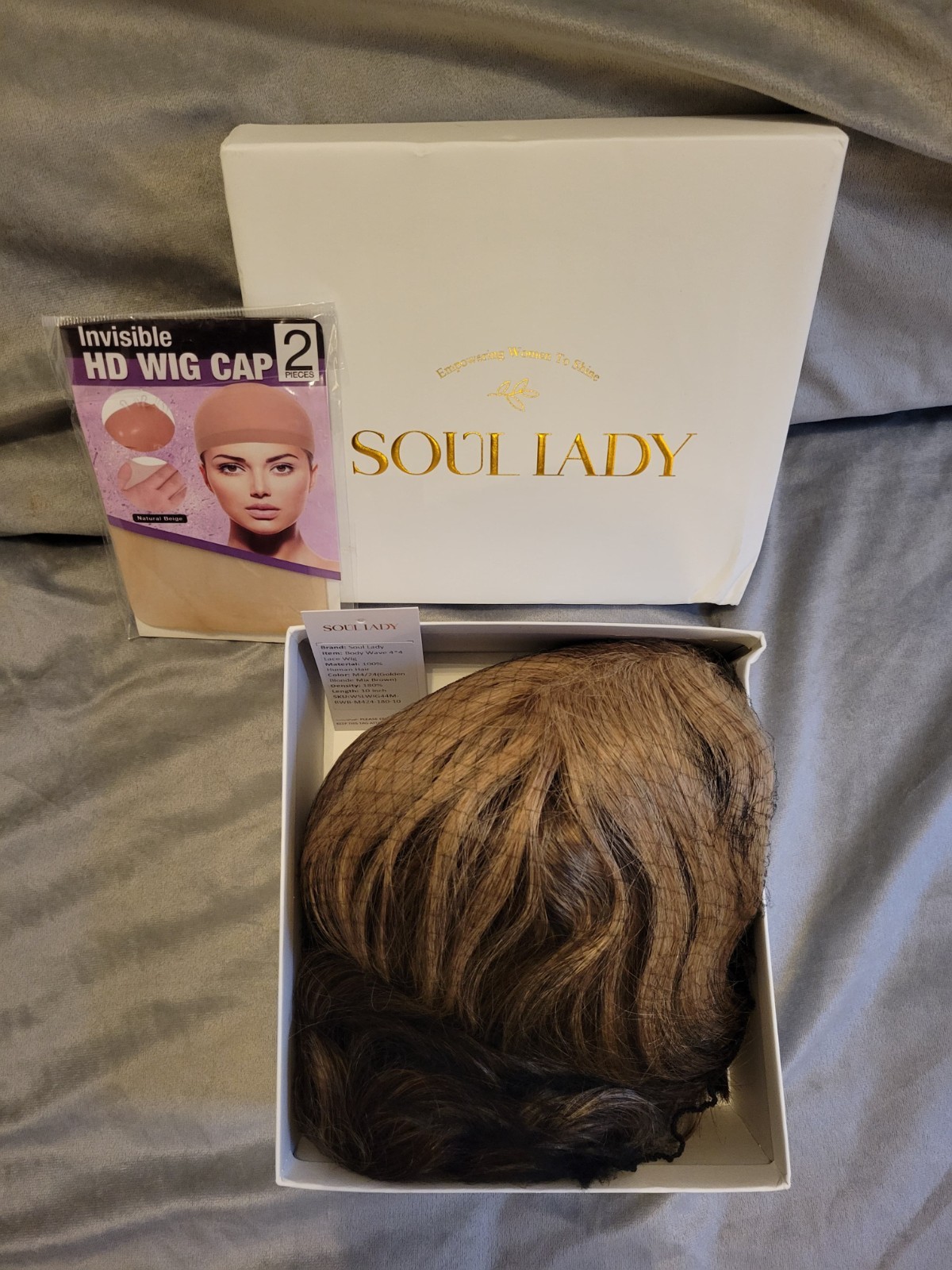 Soul Lady Wavy 5 5 Lace Bob Wig 100% Human Hair FR4/30 BROWN 180%