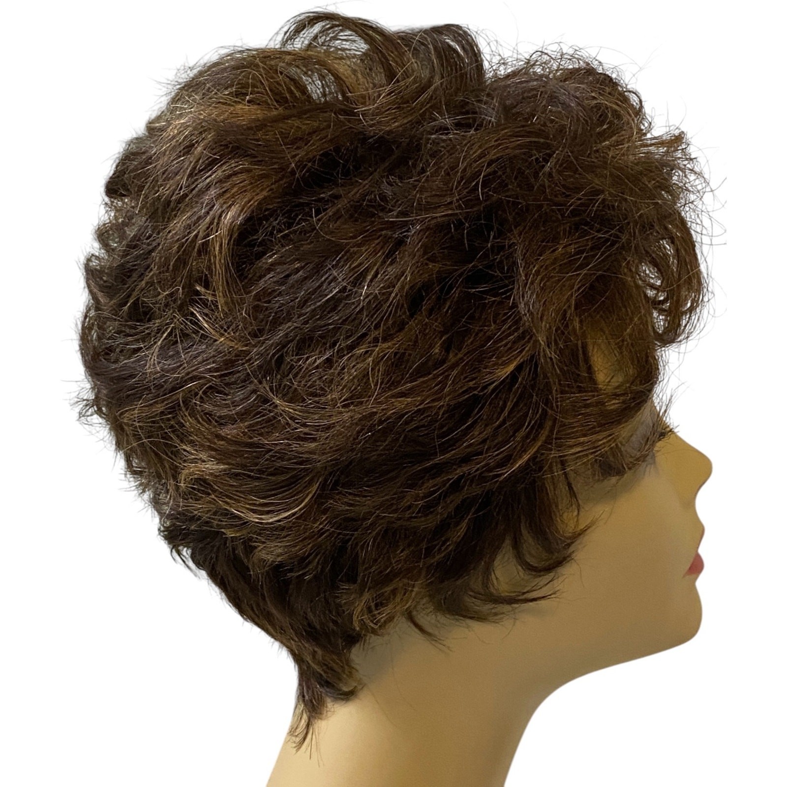 Vivica A Fox H205V Human Hair Wig FS4/27 Pixie Short NWT Pure Stretch Cap