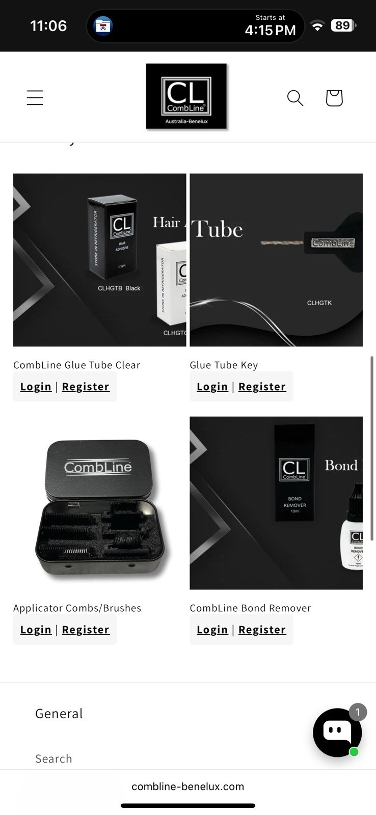 CombLine Professional Bonded Hair Extension Kit w/ Adhesive, Remover, Case