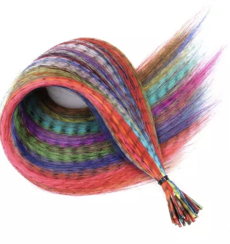 Synthetic Feather Hair Extension Kit With 30 Feathers 1Hook +60 Beads Halloween