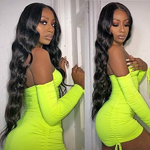 Body Wave Lace Front Wigs Human Hair Bleached Knots Glueless Natural Color