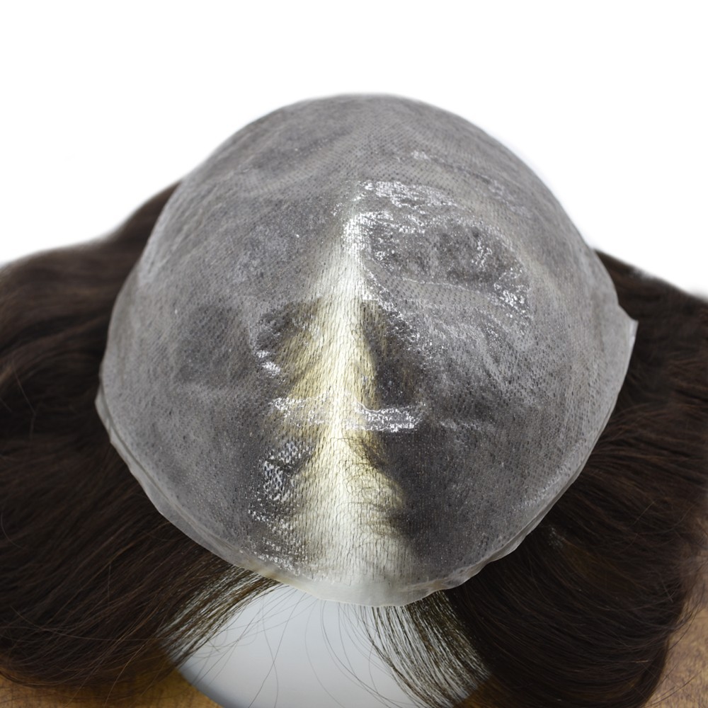 Super Thin Skin Toupee for Men Human Hair Piece for Men V-Looped PU Mens Toupee