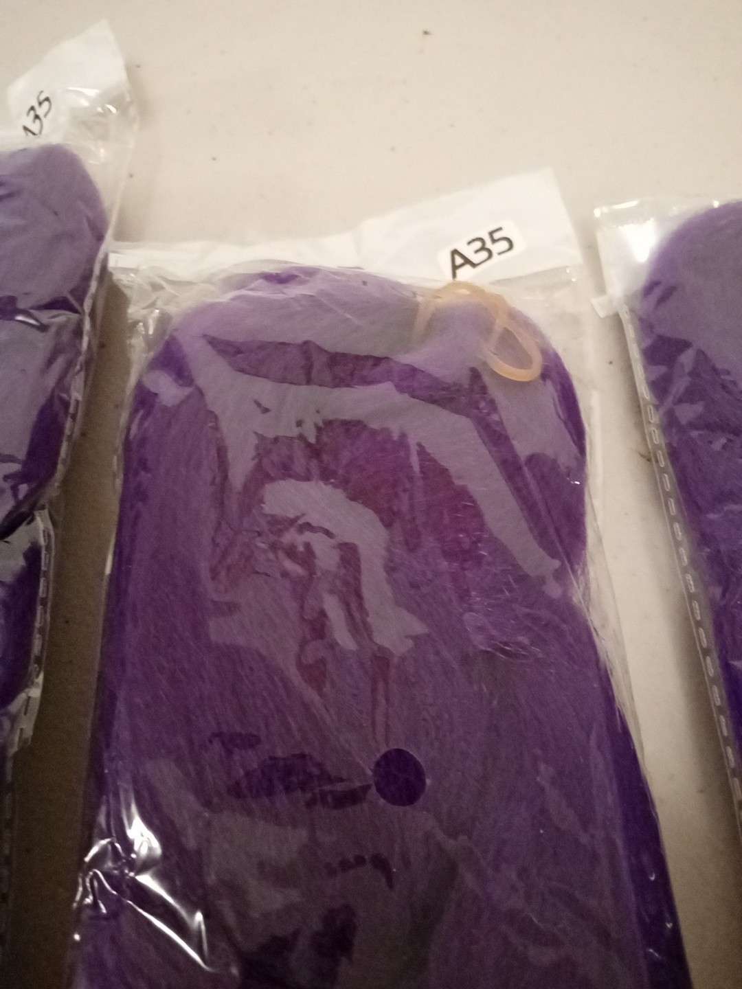 Lot of 3 Dark Purple Braiding Hair, Each 22″ Long, New unopened