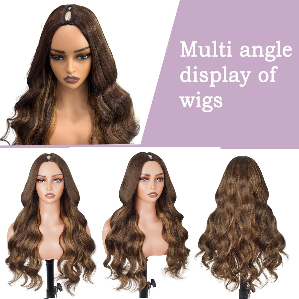 Emistar Body Wavy V Part Wig Wear And Go Glueless Upgrade U Part Wig Highlight