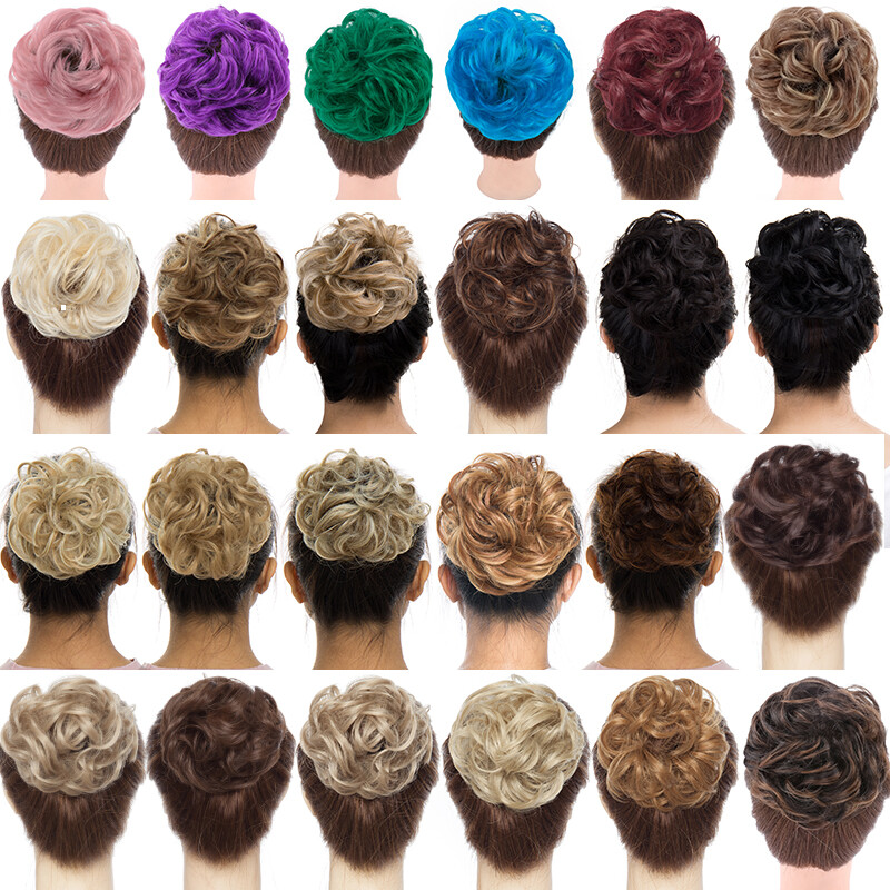 Hair Bun Messy Hair Piece Scrunchie Updo Curly Fake Hair Extension Real As Human