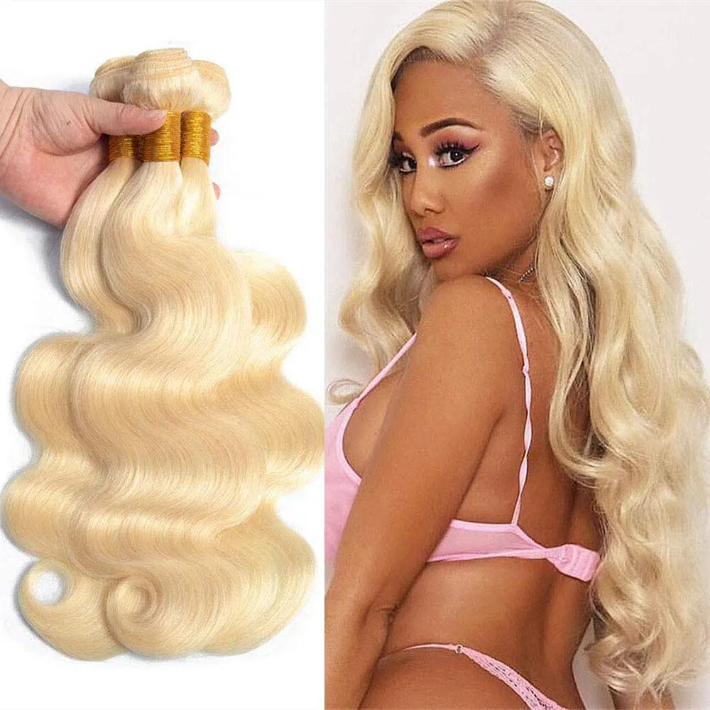 12A BLONDE 613# BRAZILIAN VIRGIN HUMAN HAIR BODY WAVE 3/4/5BUNDLES 300g,400g,500