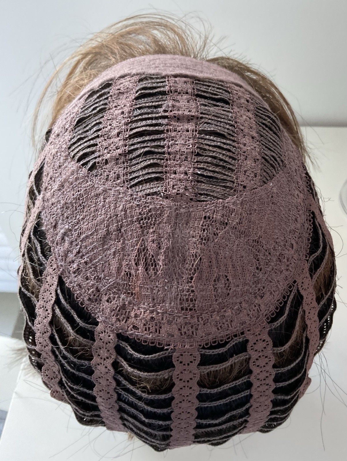 Henry Margu Jayde Bob Wig In 5H Dark Brown With Strawberry Highlights NWT