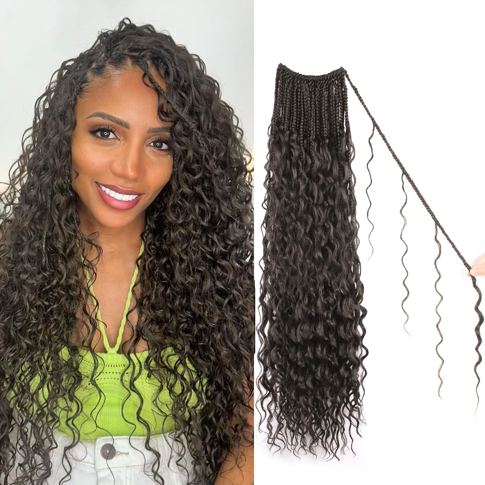 Haftaluv Boho Crochet Braids Pure Protein Fiber Close To Human Hair 18 Inch 3