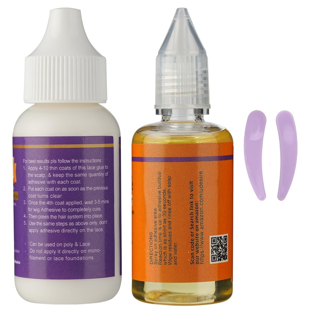 Lace Wig Glue Hair Replacement Adhesive & Remover 4cmx0.8cm, White