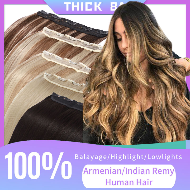 Clip in One Piece Real Remy Human Hair Extensions Straight Weft 16″-24″ Burgundy