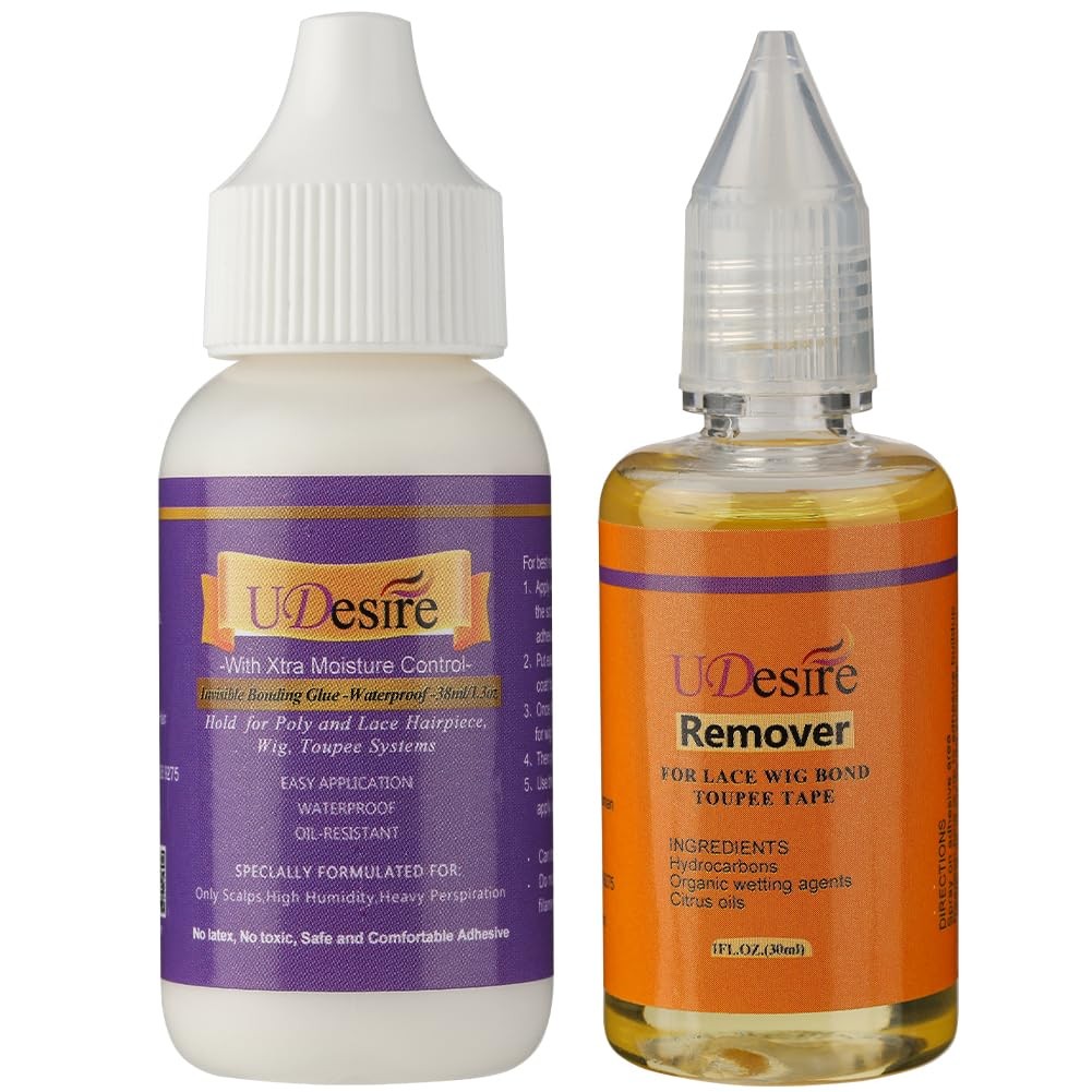 Lace Wig Glue Hair Replacement Adhesive & Remover 4cmx0.8cm, White