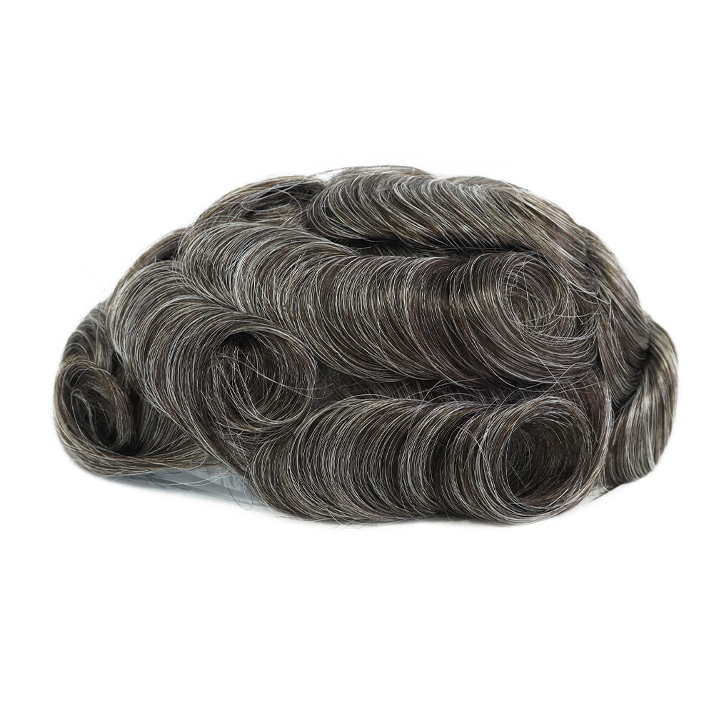 Toupee Mens Human Hair Ultra Thin Skin 0.05mm Hairpieces System Replecement Wigs