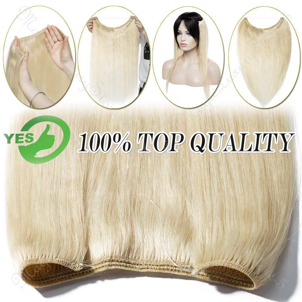 Hidden Secret One Piece Weft Wire In 100% Real Human Hair Extensions Weave Thick