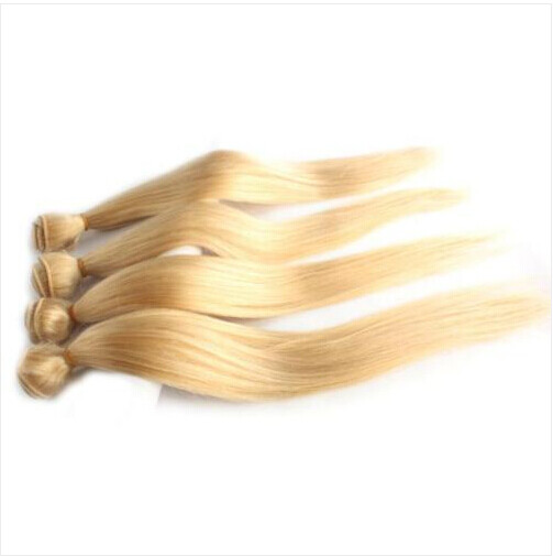3 Bundles 24inch 613 Blonde Human Hair Weft Straight Brazilian 100% Human Hair