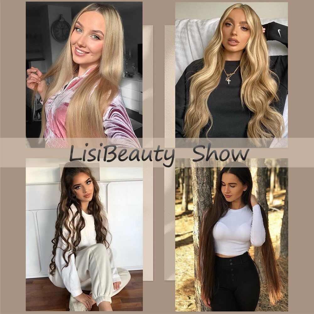 Synthetic 5Clip In Hair Extensions Long Straight Hairstyle 80CM Natural FakeHair