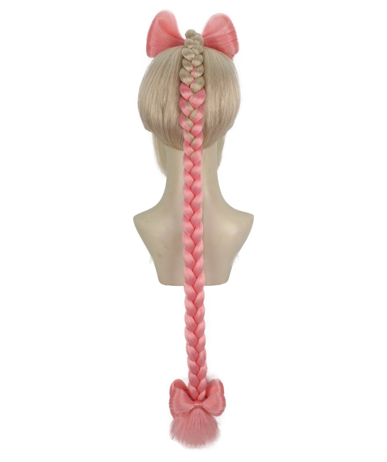 HPO Products Adult Women’s Pink & Blonde Somi Braided Ponyta, Halloween, HW-7126