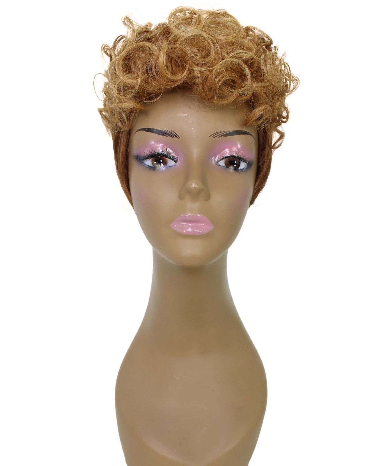 LUXLUXE Sydney Curly Layer 10 in Full Wig Full Cap, Heat Resistant Fiber BF-0003