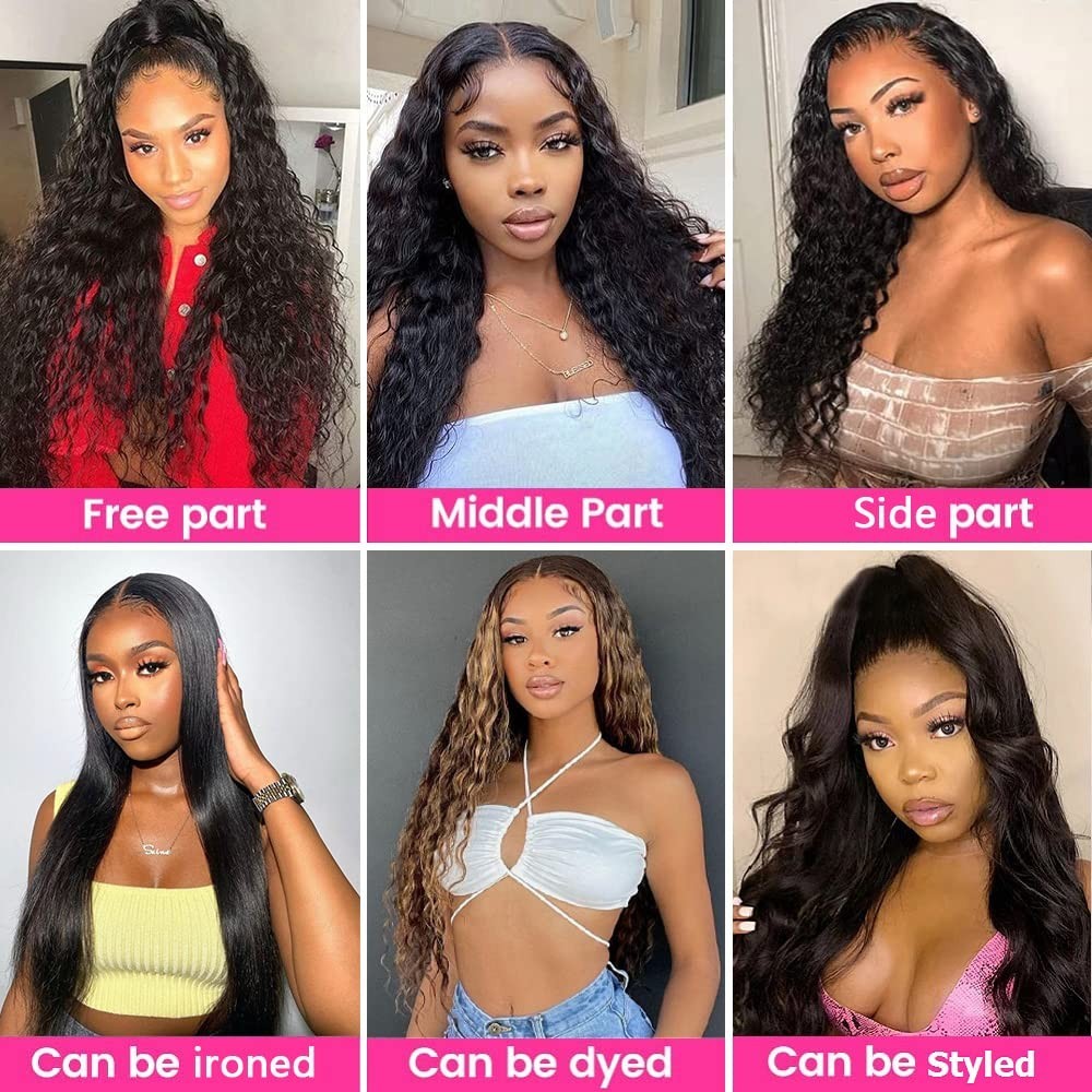 Brazilian Water Wave Virgin Human Hair 13×4 Ear to Ear Lace Frontal Hair Closure