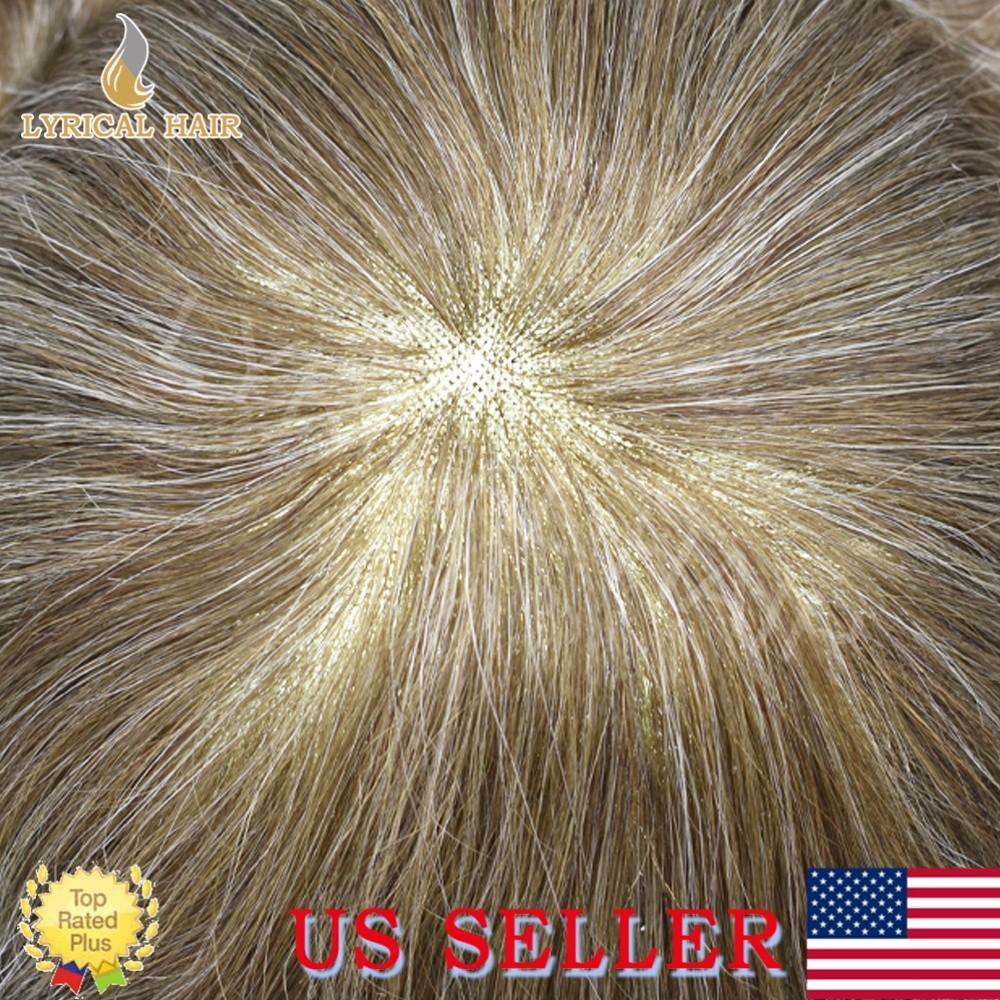 Lyrical Hair Mens Toupee Monofilament Wig Human Hair System Durable Hairpiece US