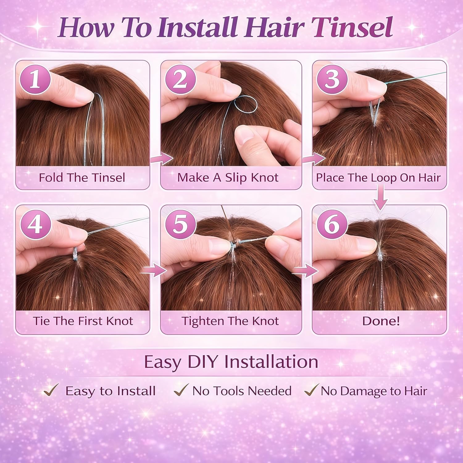 Glamorous 48-Inch Heat Resistant Hair Extensions Kit – 3500 Strands in 16 Colors