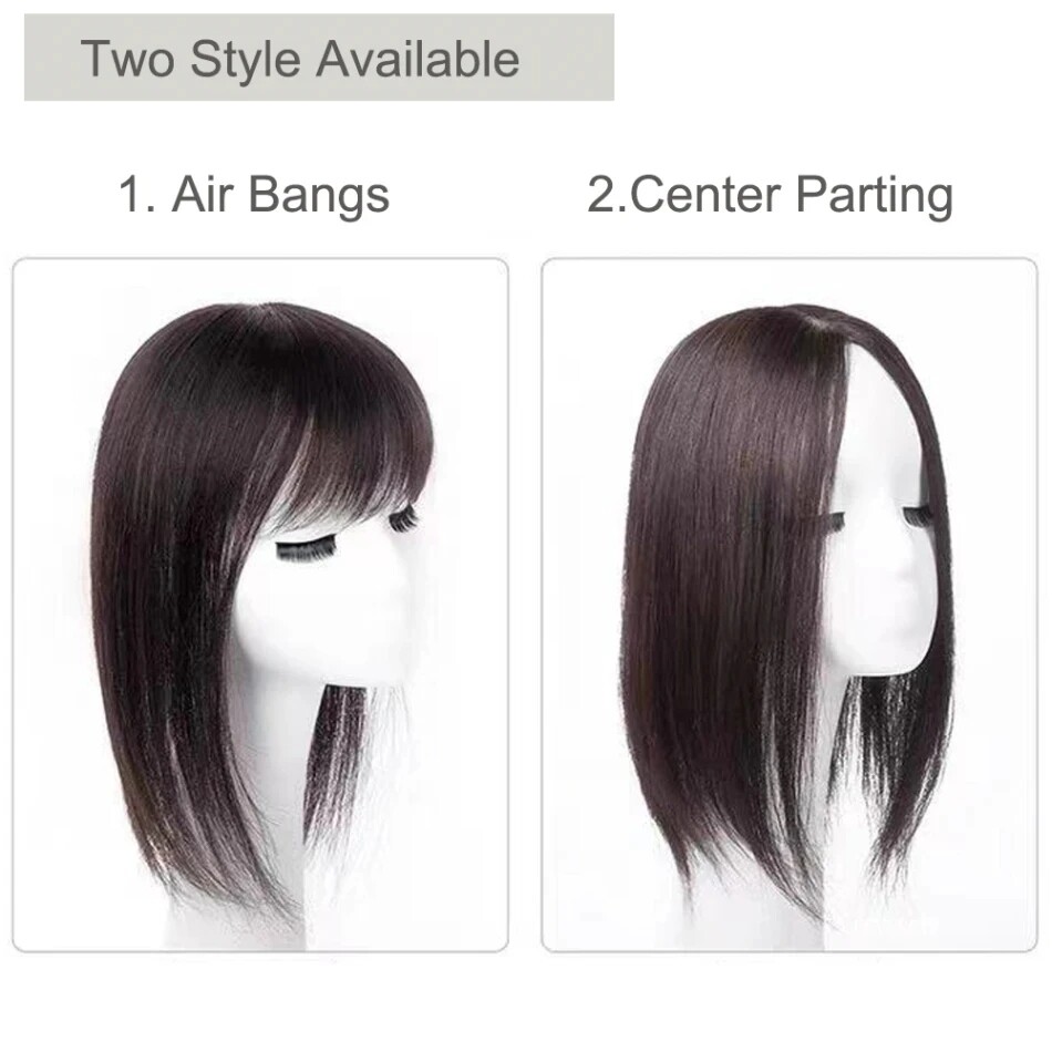 15x17cm Silk Base Human Hair Topper Breathable Silk Top Hair Piece for Women