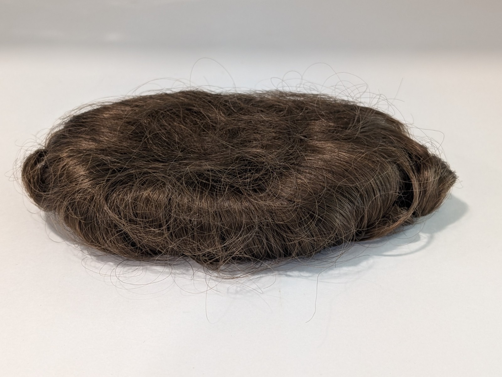 Brown Curly Hair Wig, Size 18, Synthetic Fibers, Made In Japan