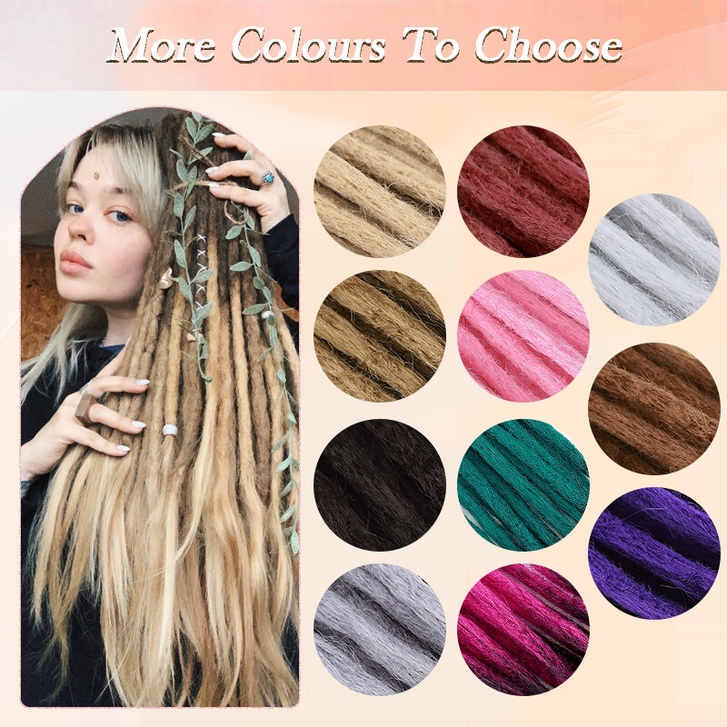 100% Real AS Human Hair Dreadlocks Extensions Crochet Braiding Hair Afro Faux US