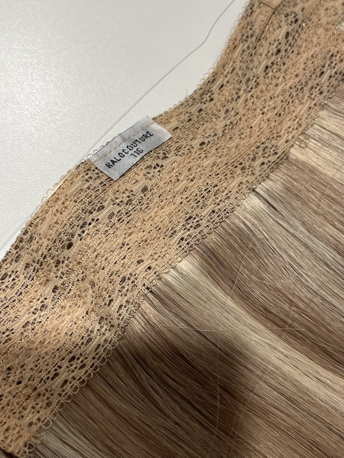 HALOCOUTURE Original Human Hair Extension 16″ COLOR 116 Ash Blonde