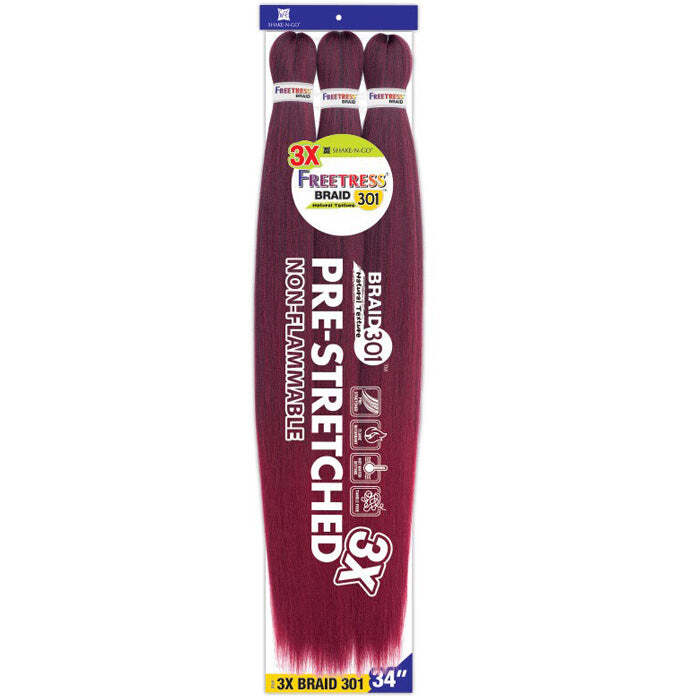 Freetress Synthetic Braid – 3X Pre-Stretched Braid 301 34 Inch