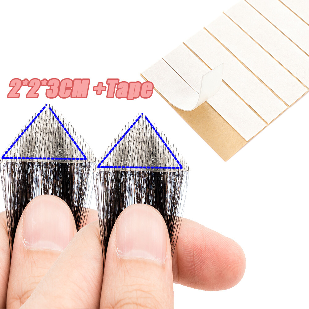 Temple Hair Patches Human Hair Pieces Skin Base Cover-Up Frontal Hairline Toupee