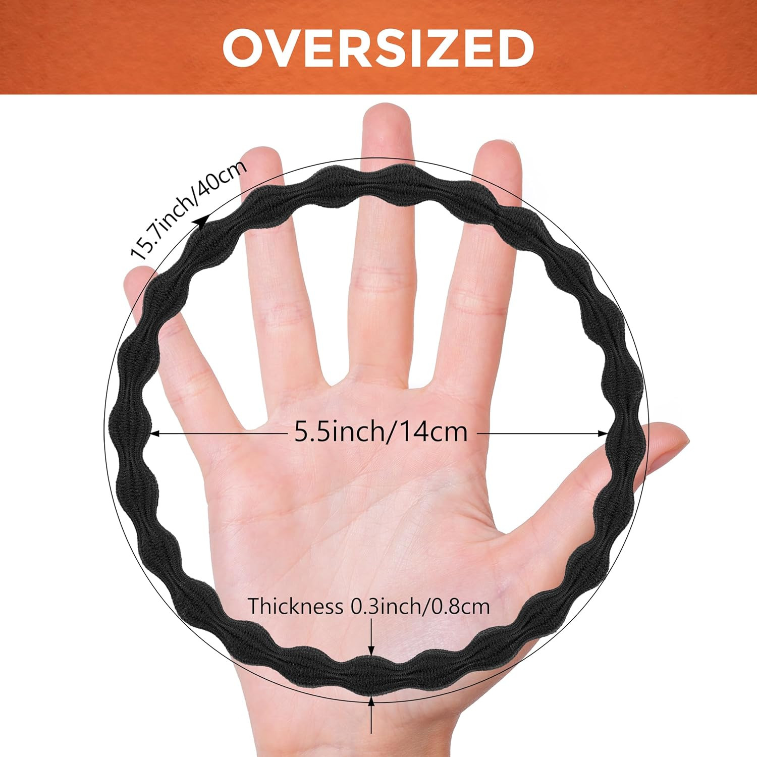 12-Pack 4X Extra Long Hair Ties – Ideal for Dreadlocks, Curly, Extra Thick Hair