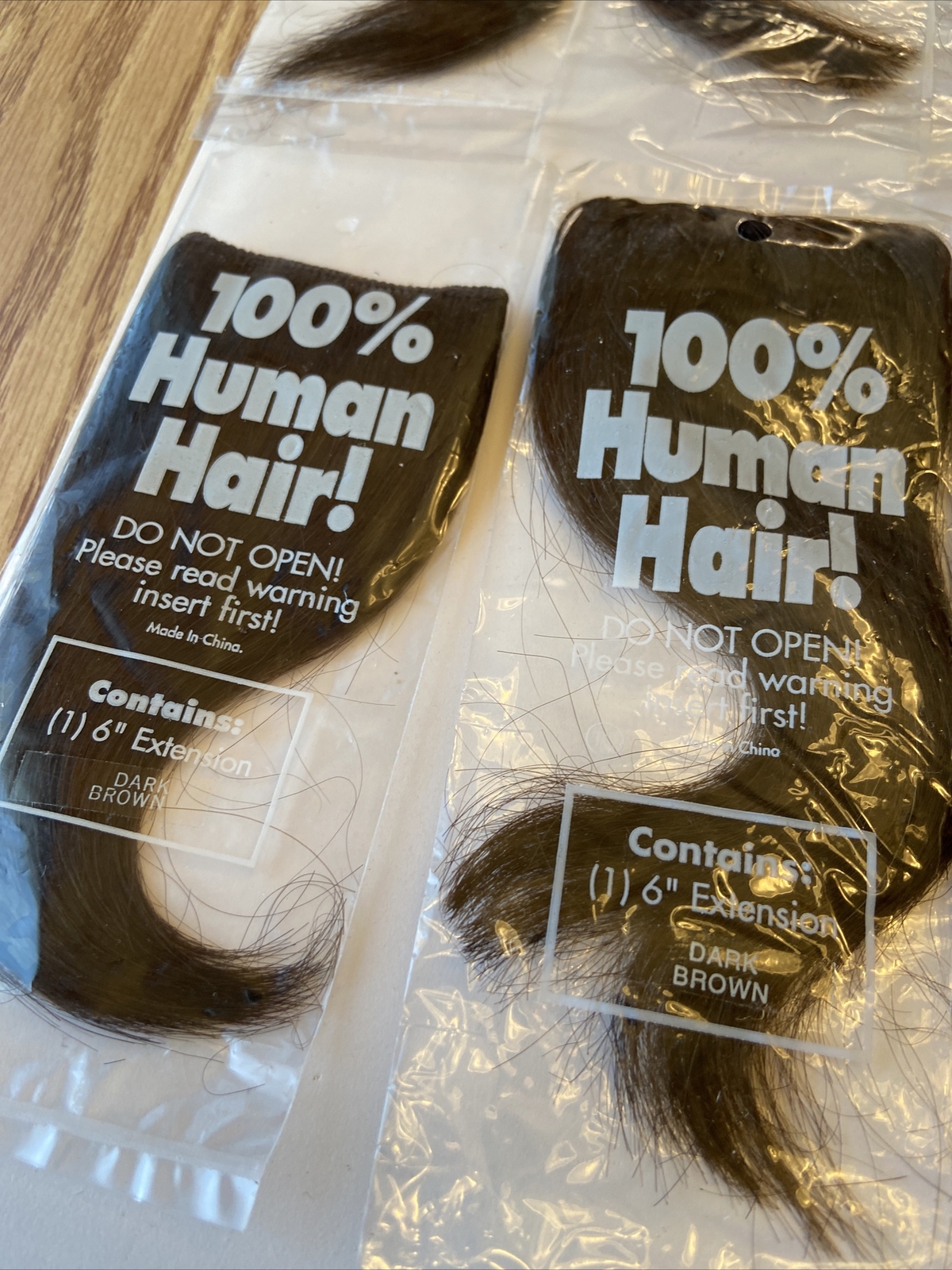 Brandless 100% Human Hair 12” 8” 6” Combs 14 PCS Clip In Extensions Dark Brown H